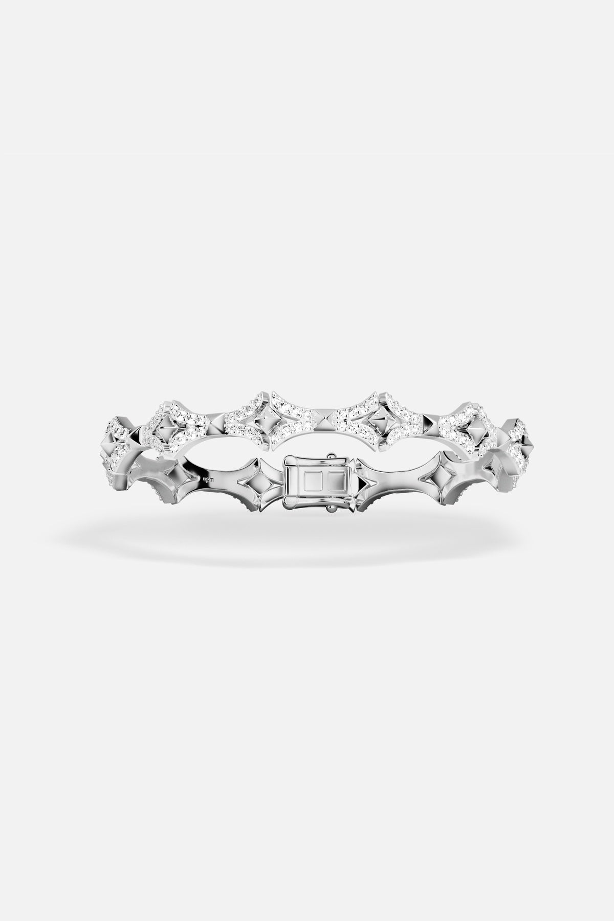 APM Bracelet in rhodium finish, sculpted brilliance meeting effortless modern elegance.
