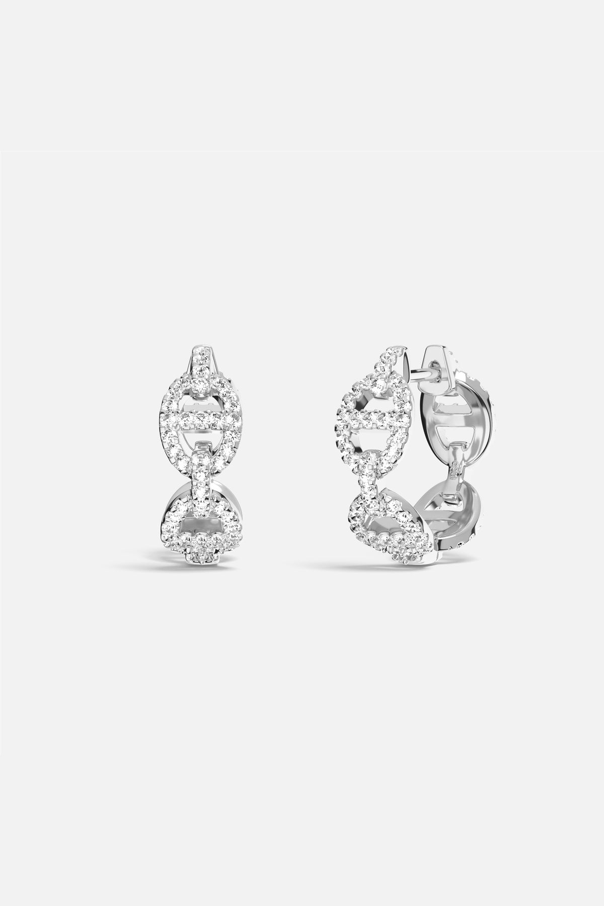APM Morse Hoop Earrings, sparkling links with a modern, effortless allure.