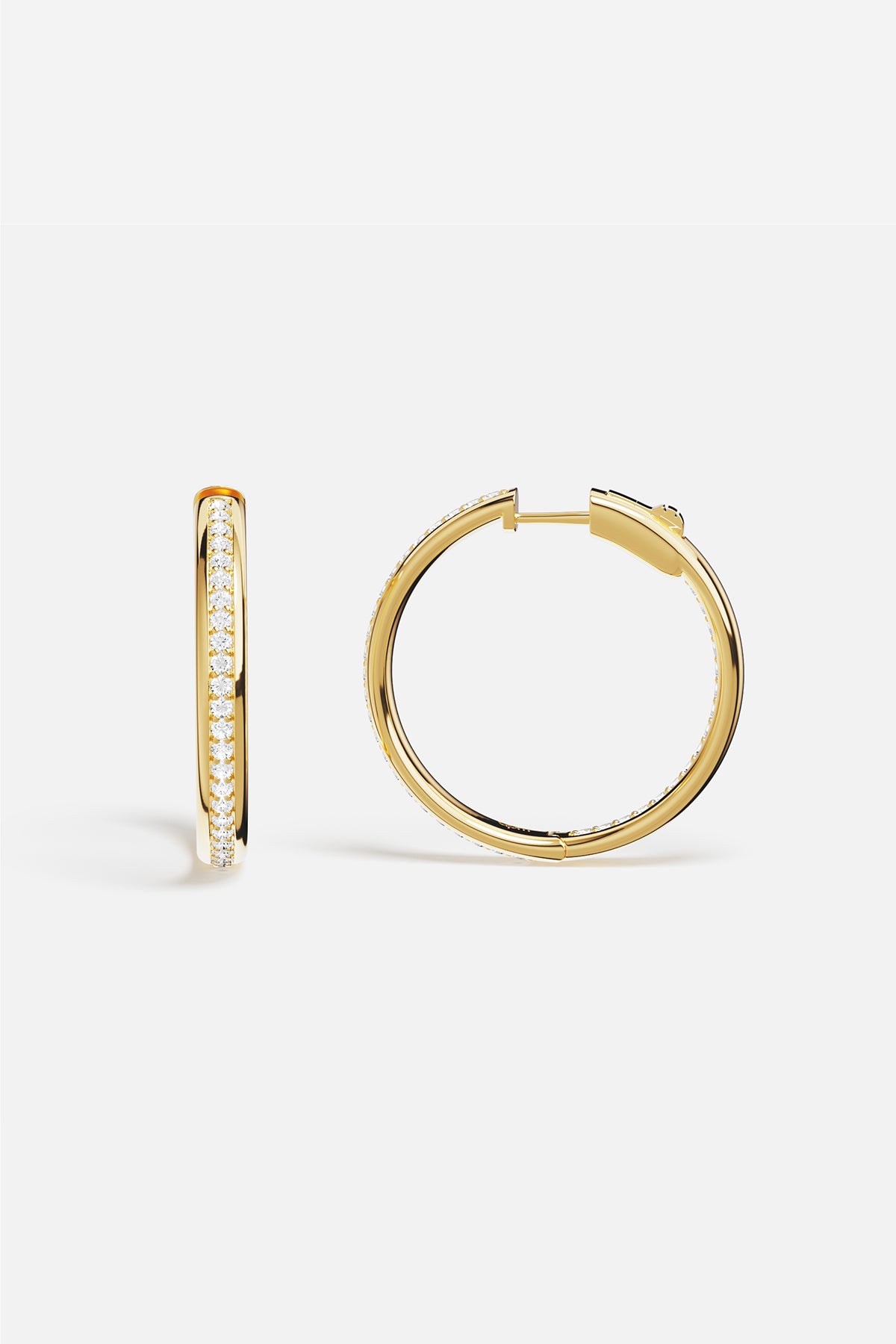 APM Hoop Earrings in golden color, effortless brilliance for a timeless everyday glow.