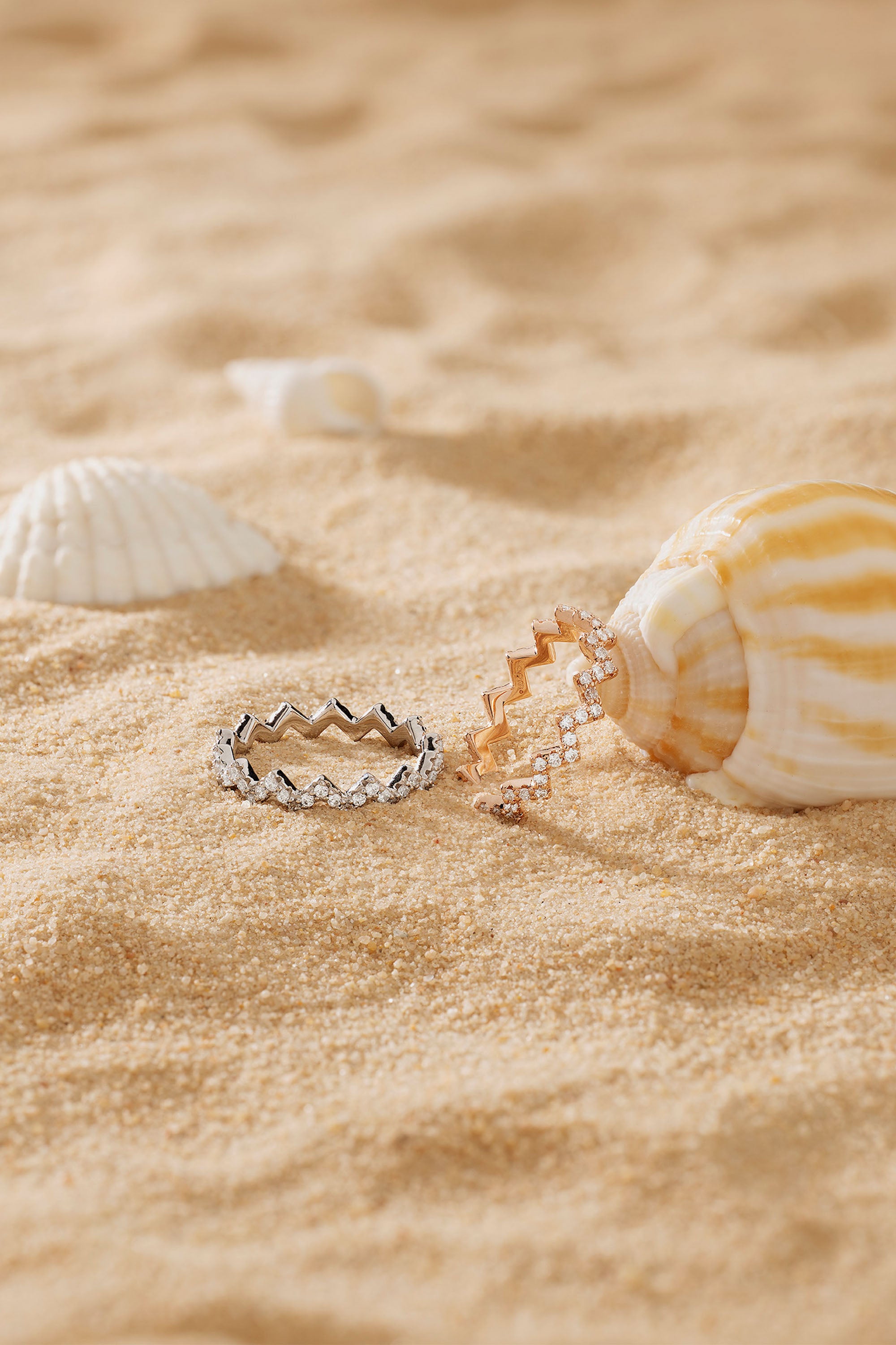APM Monaco Up And Down Ring on soft beach