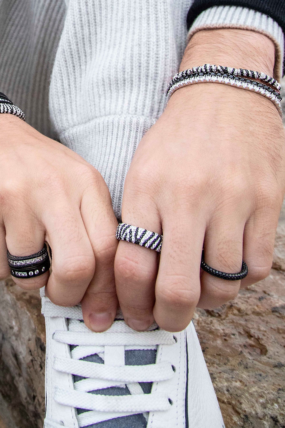 Chunky Zebra Ring - APM Monaco UK