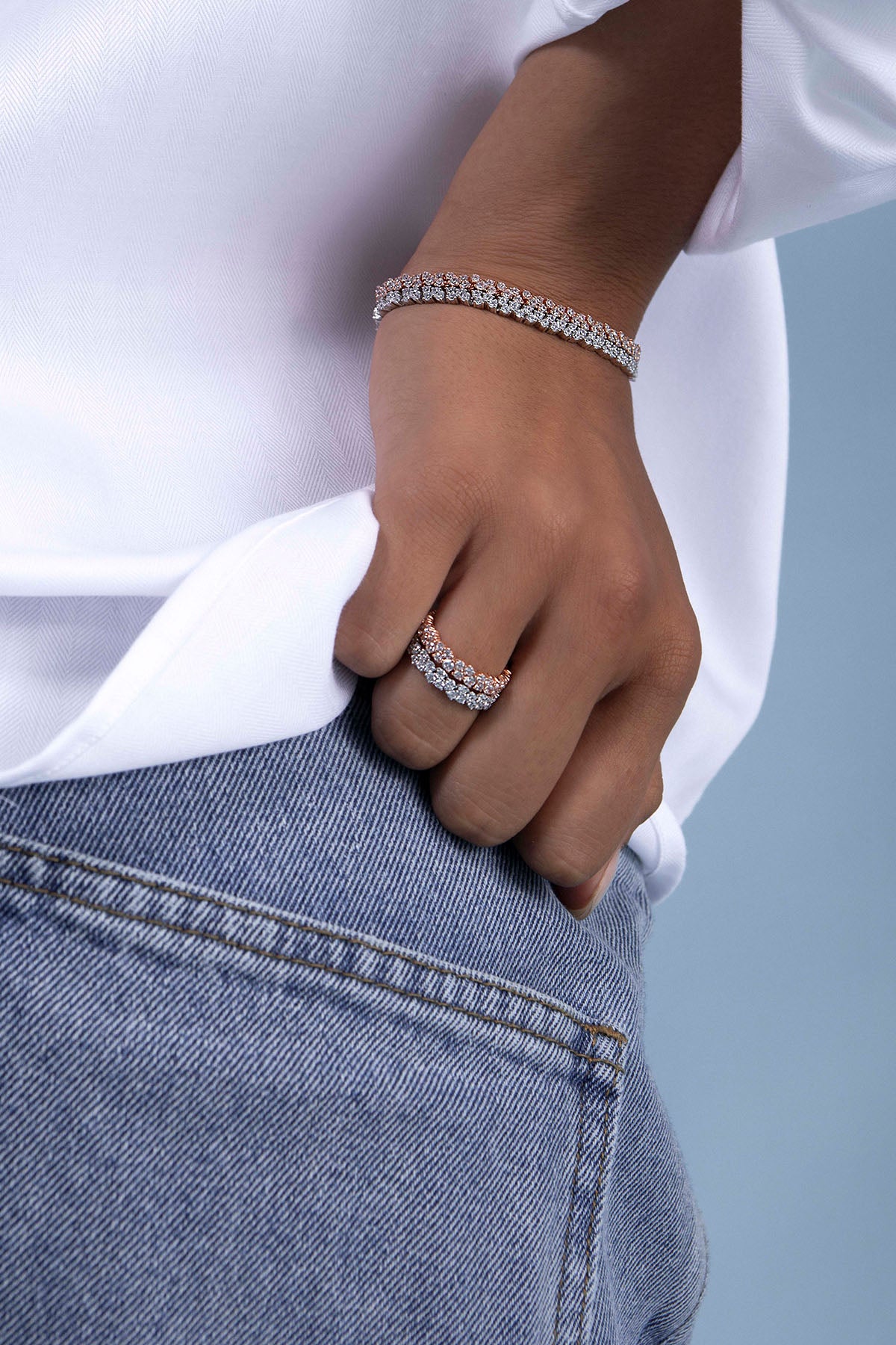 APM Monaco Pavé Ring in Silver