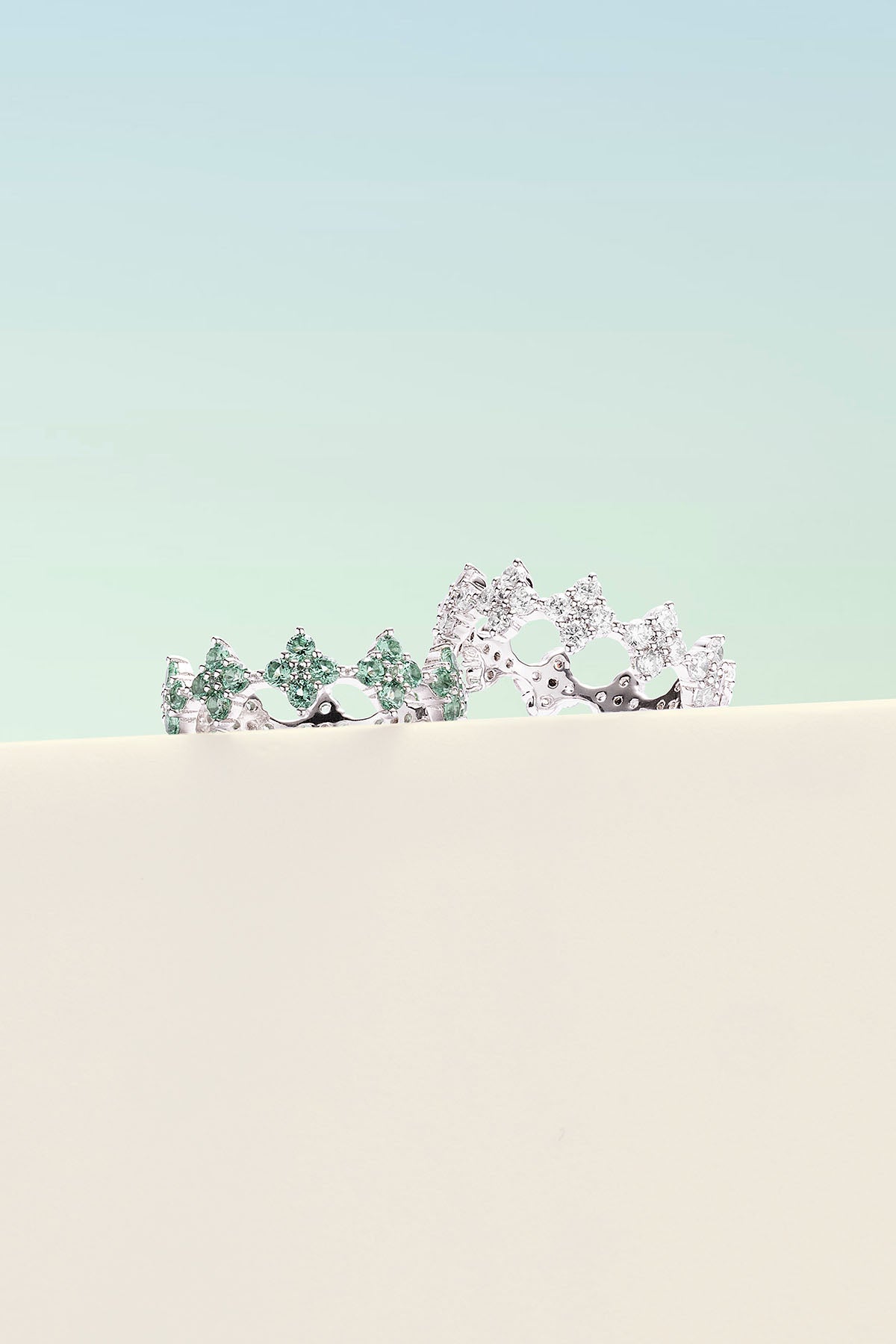 Pastel Green Spark Ring - APM Monaco UK