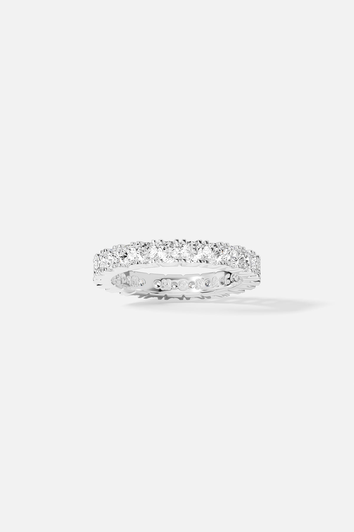 Rings APM Monaco pavé ring in white-silver tone with white diamonds.