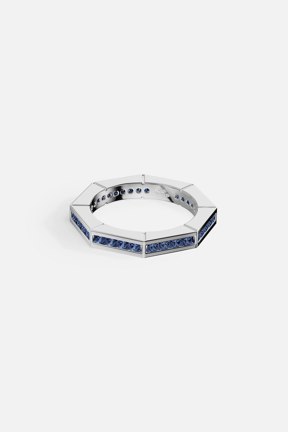 Blue Geometric Pavé Ring - APM Monaco