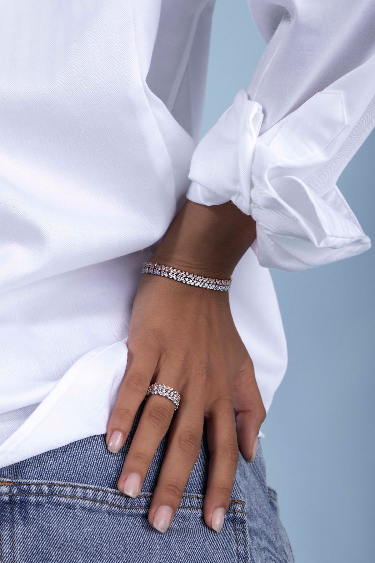 APM Monaco Pavé Bracelet in Silver
