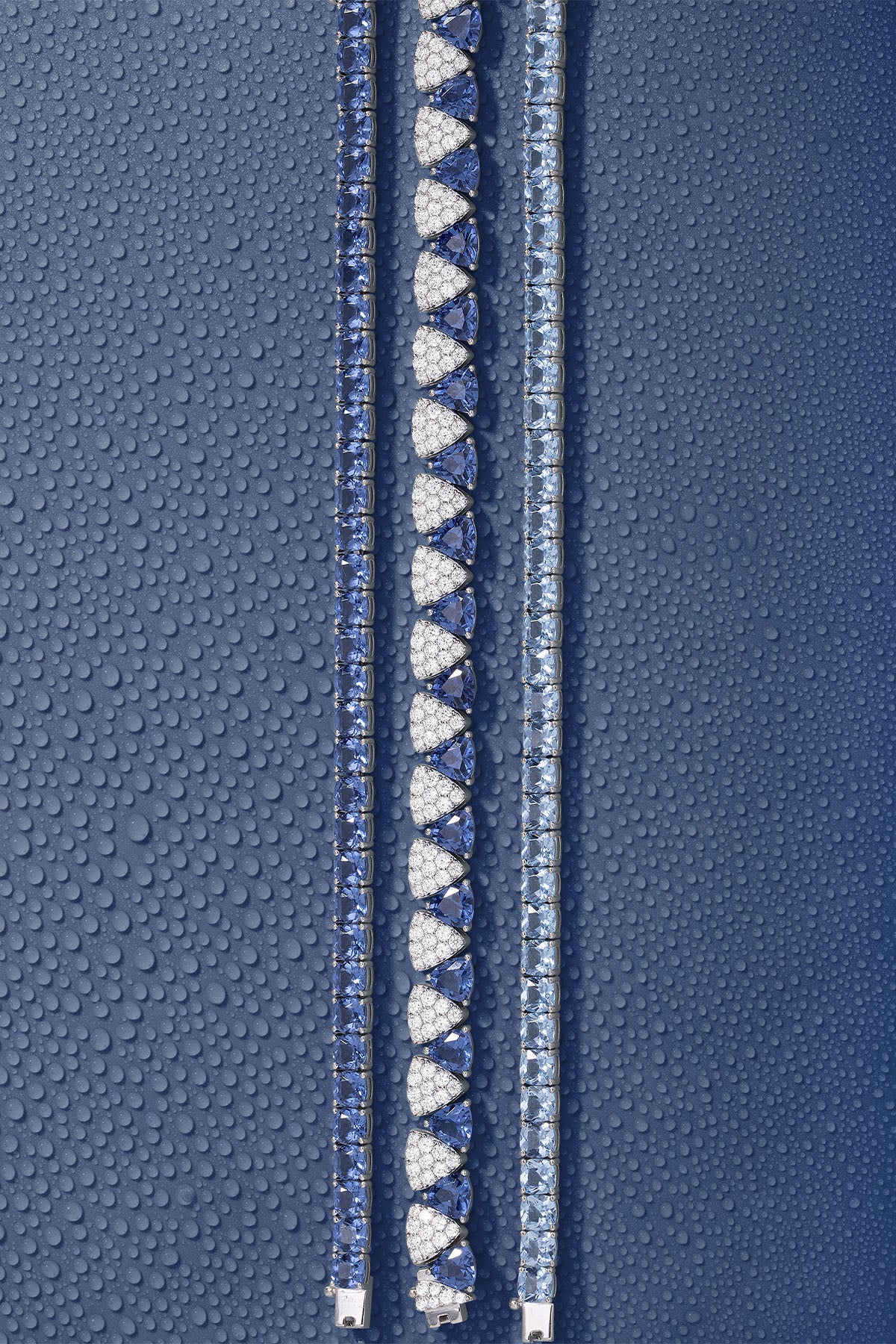 APM Monaco Lagoon Blue Square Bracelet in Silver