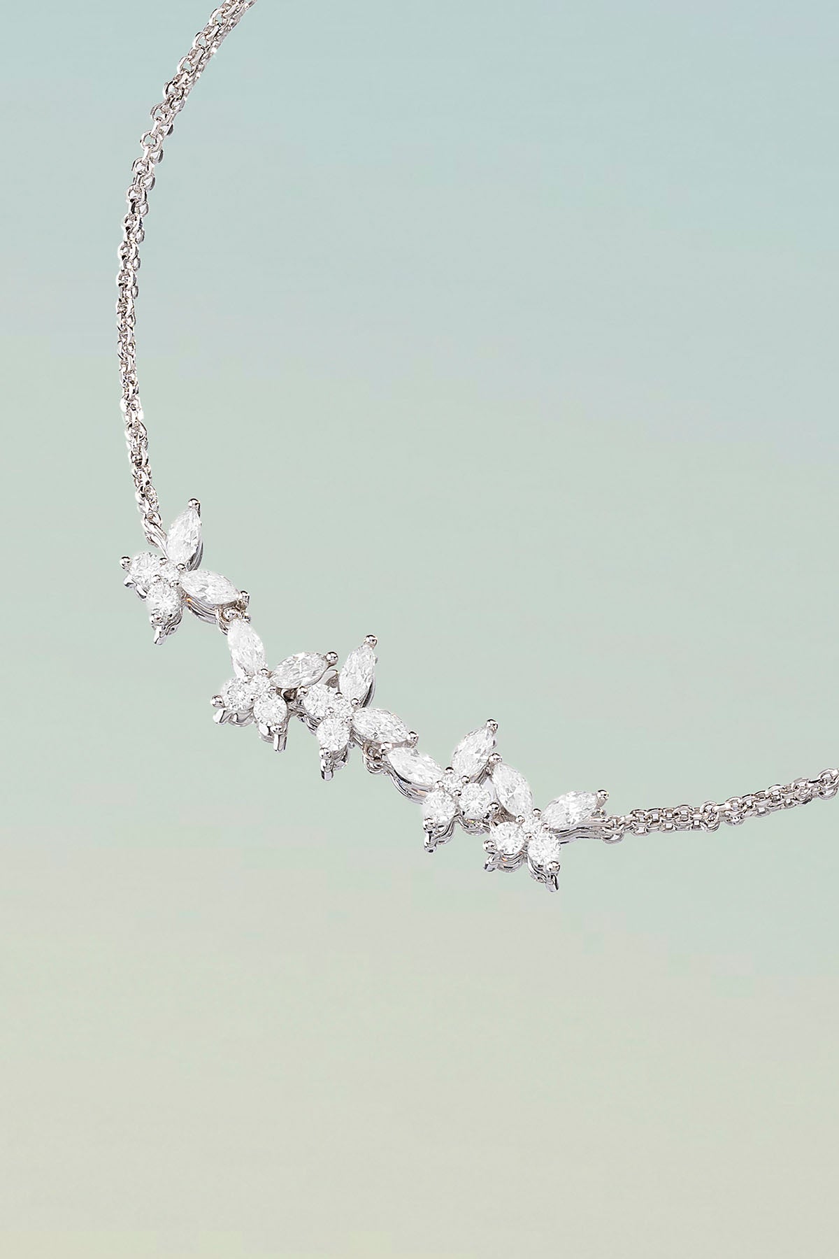 Butterflies Double Chain Adjustable Necklace - APM Monaco UK