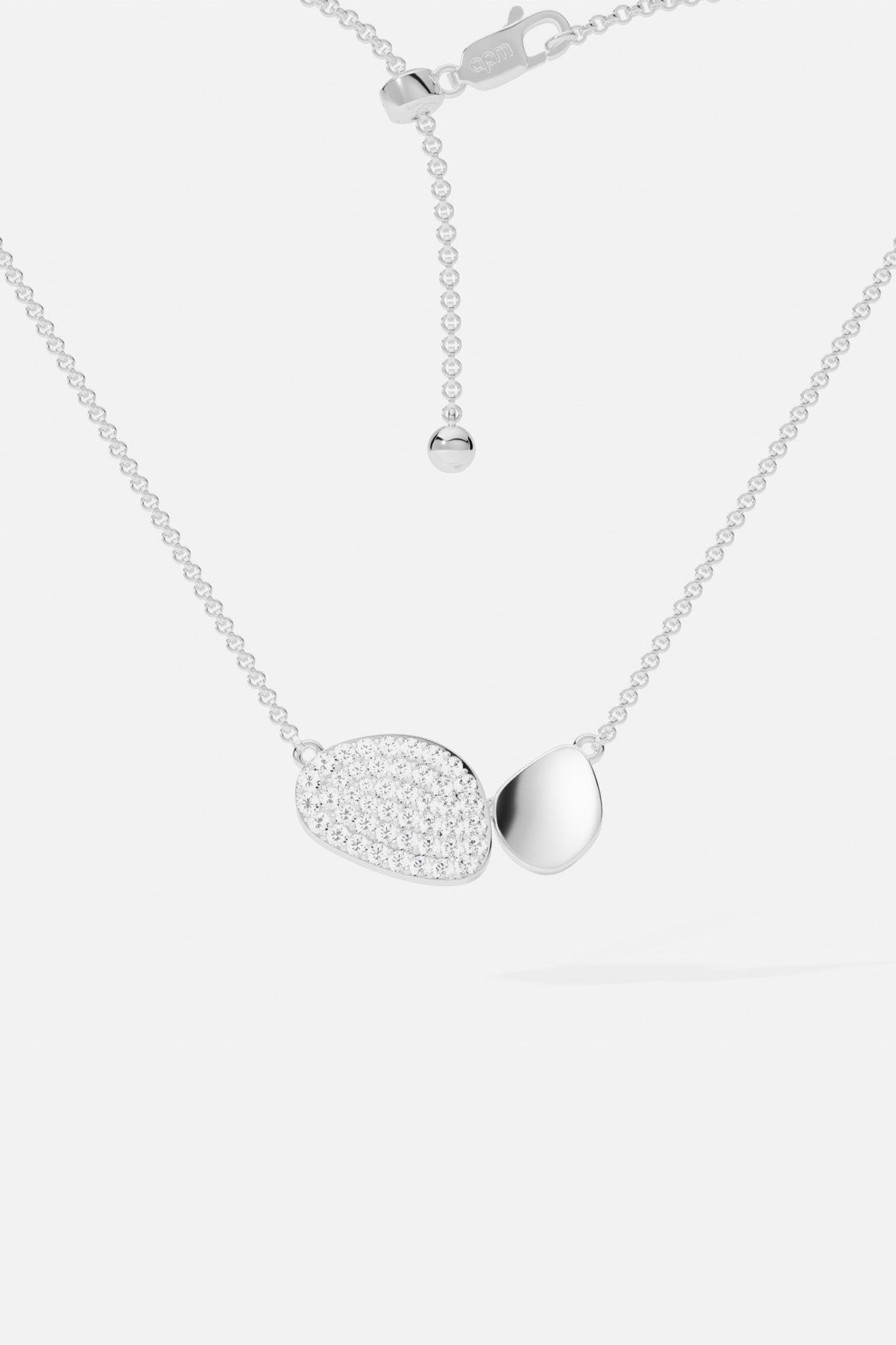 APM Monaco Galet Adjustable Necklace in Silver