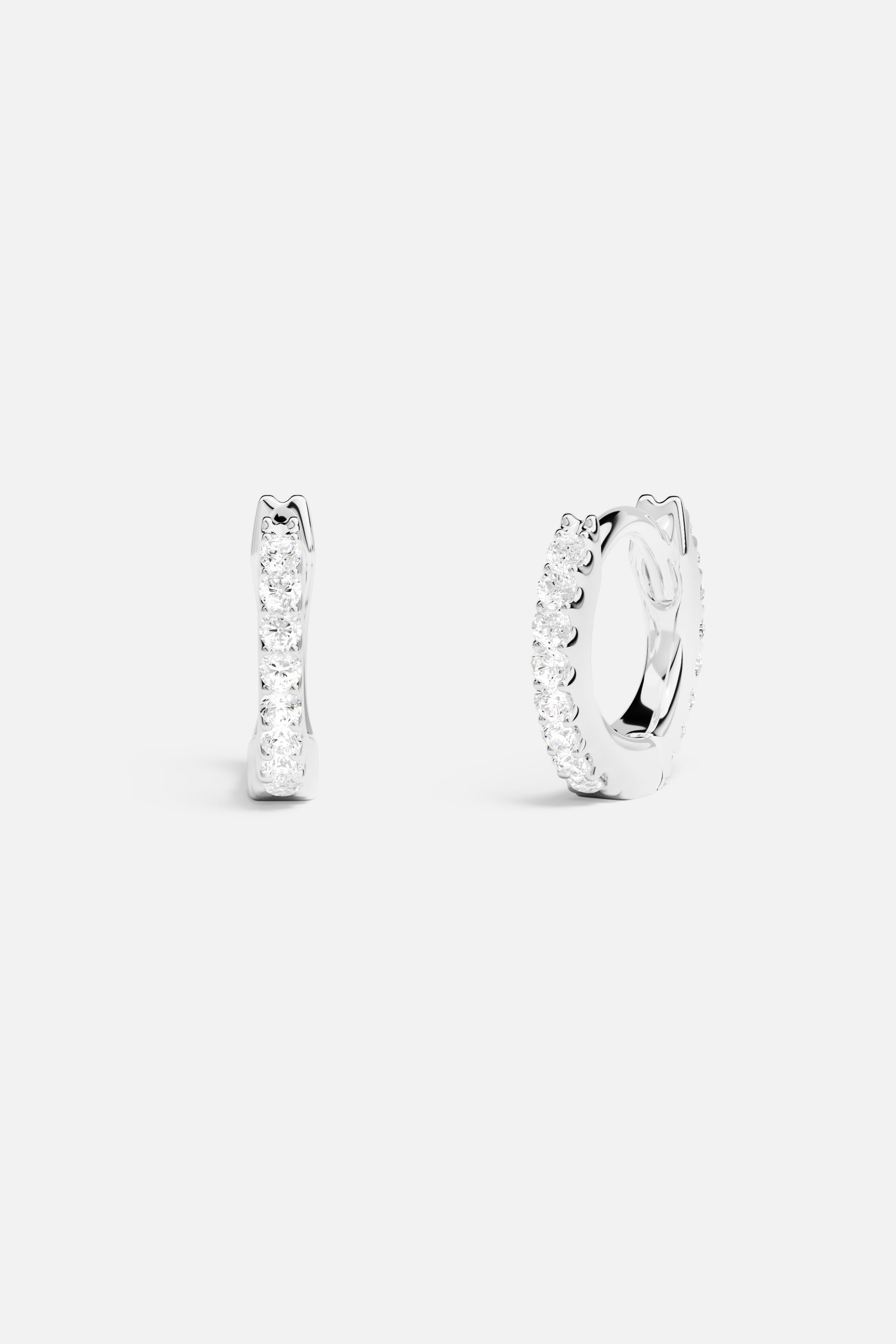 Small 6mm Paved Hoop Earrings APM Monaco