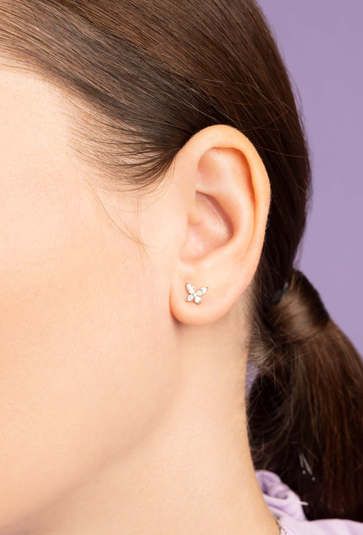 APM Monaco Butterfly Stud Earrings