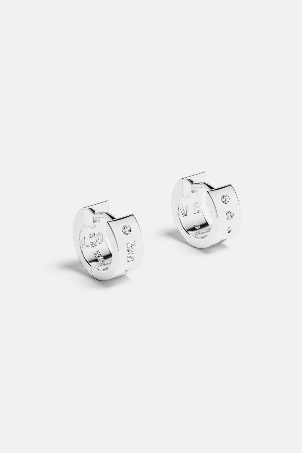 APM Monaco Créoles Code Morse LOVE in Silver