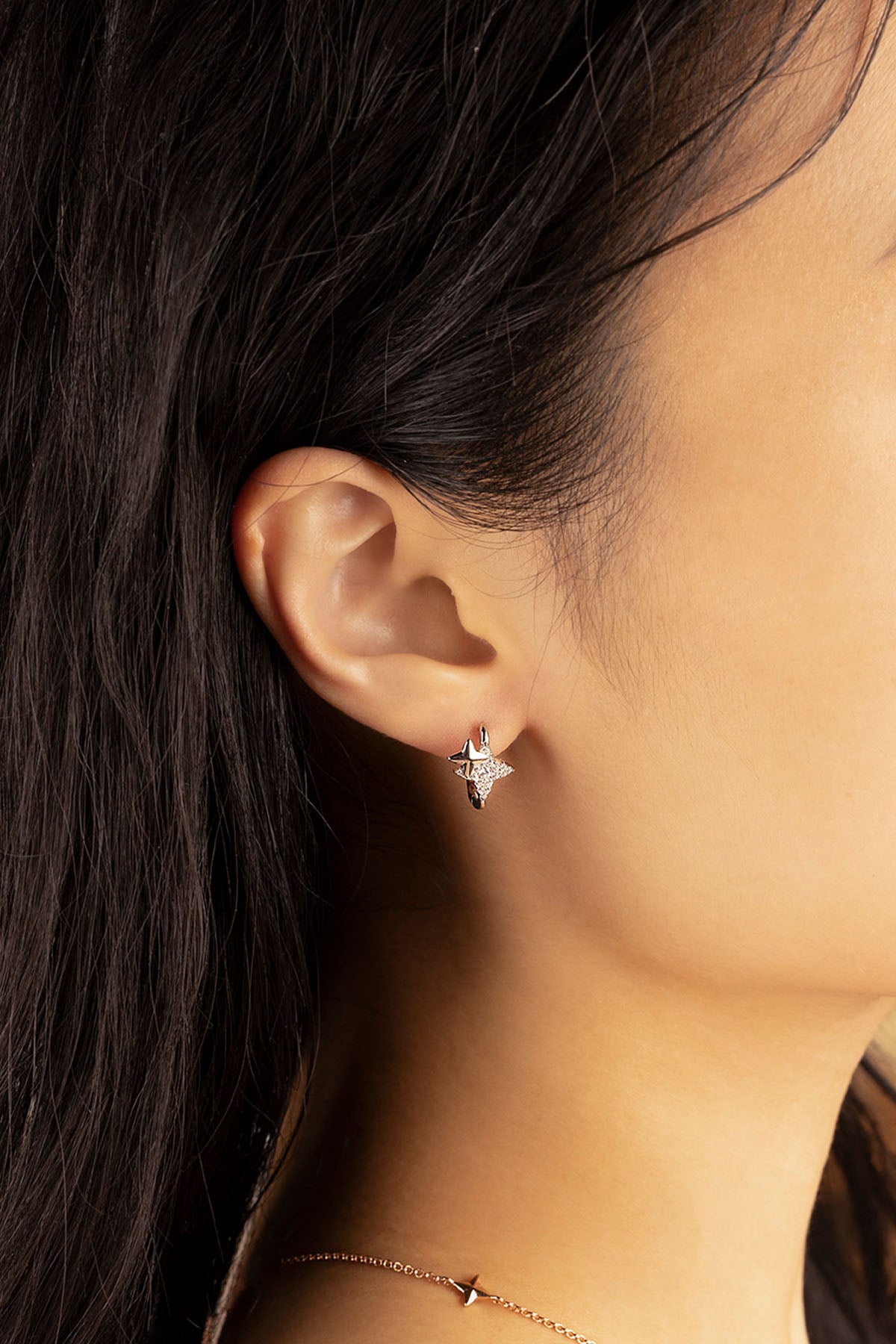 APM Monaco Météorites Silver Square Hoop Earrings in Silver