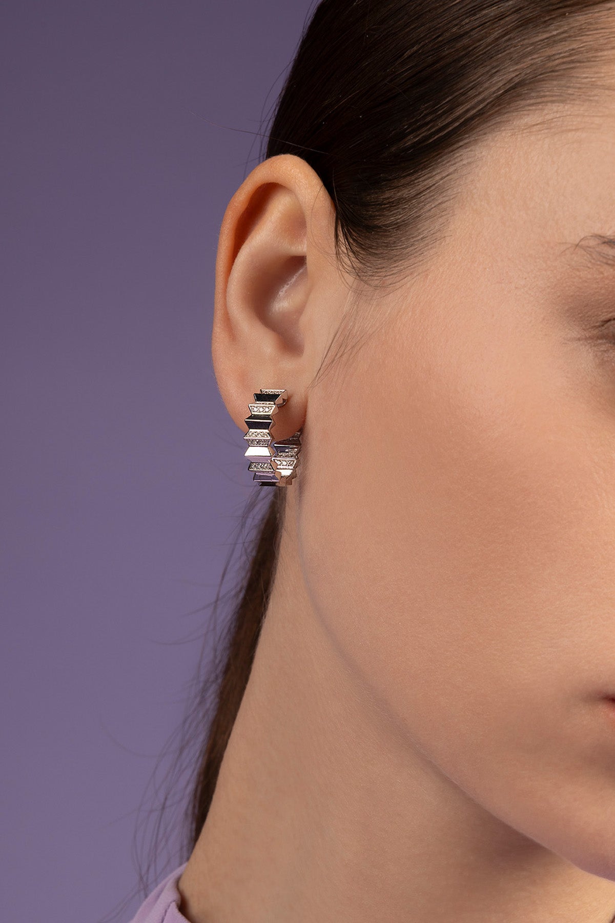 Boucles d'oreilles Up and Down en argent