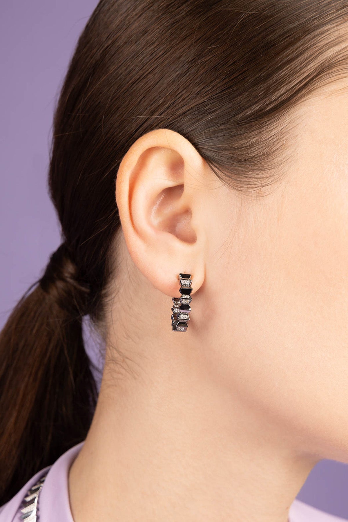 Up and Down Hoop Earrings - APM Monaco UK