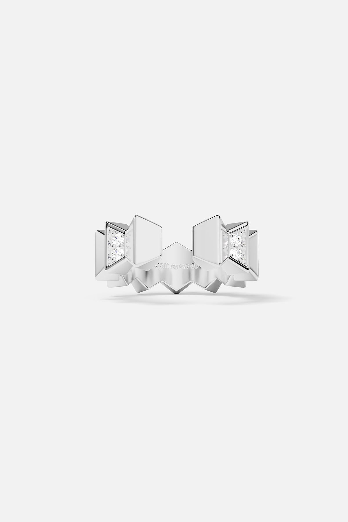 Ear cuff with a geometric design on a white background