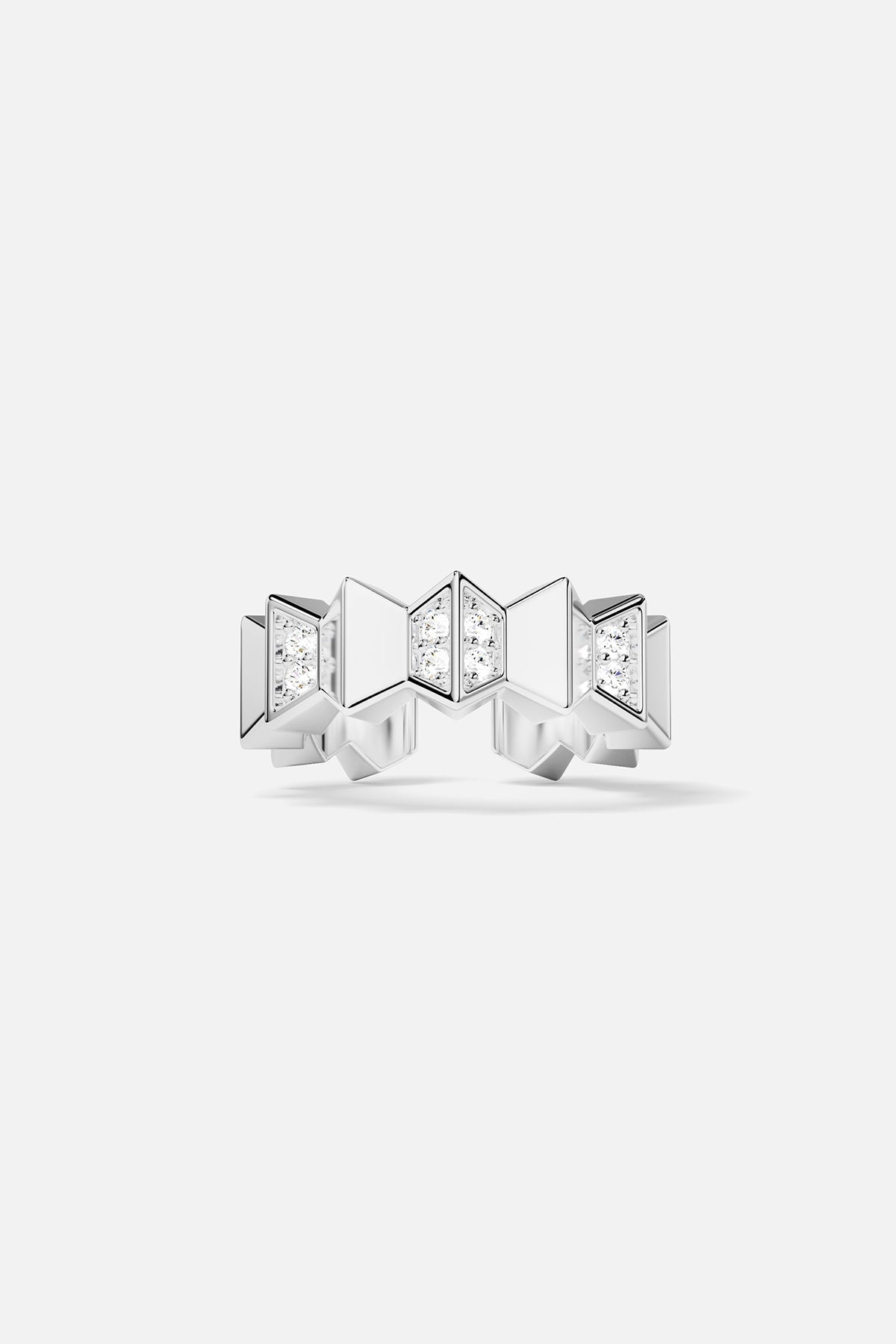 Ear cuff with a geometric design on a white background