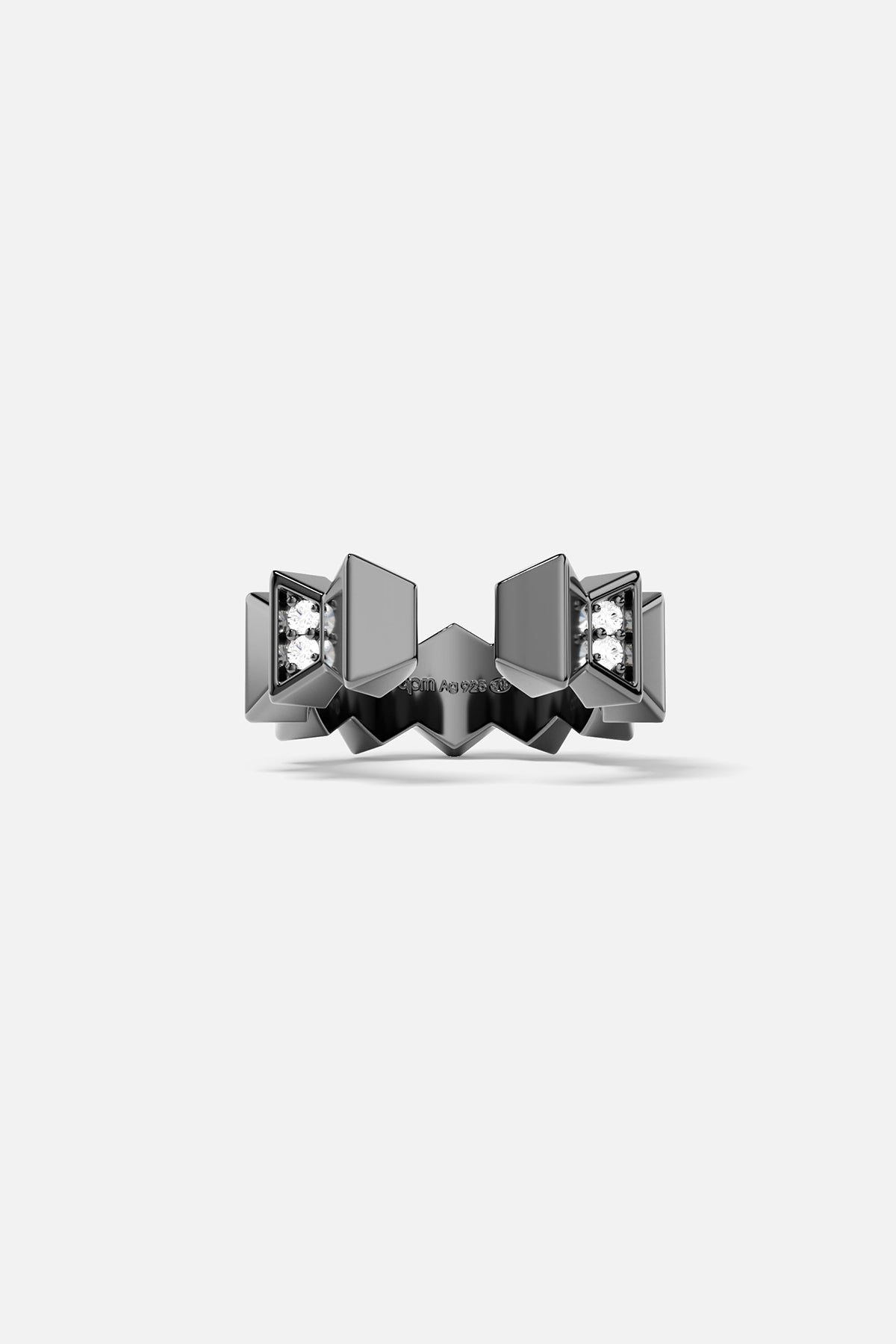 Ear cuff with a geometric design on a white background