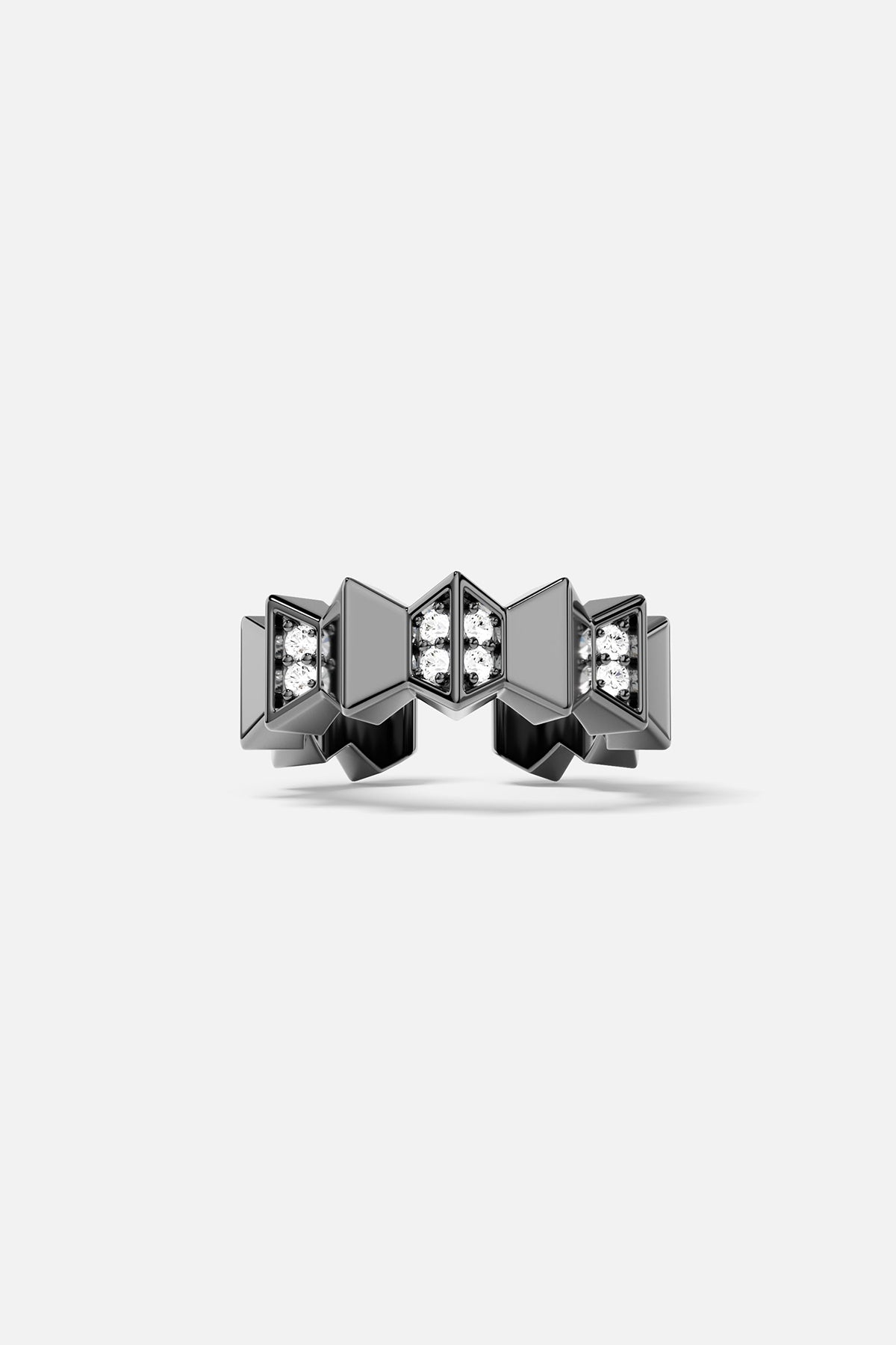 Ear cuff with a geometric design on a white background