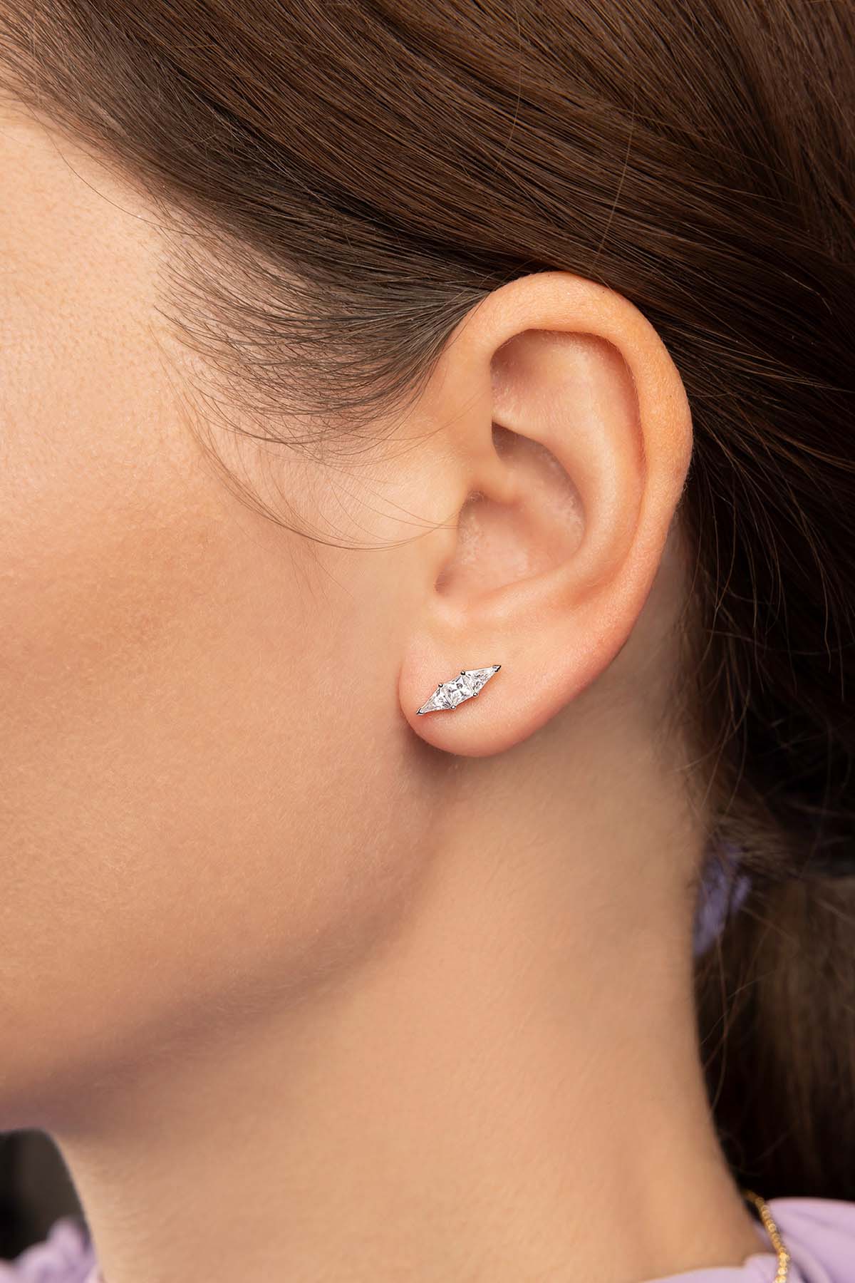 APM Monaco Art Deco Stud Earrings