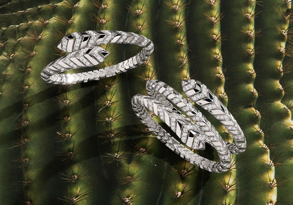 APM MONACO KAA bangles in silver