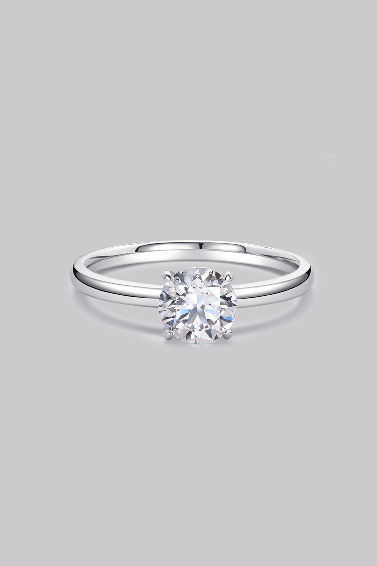 Solitaire Round Diamond Ring (1ct) - APM Monaco UK
