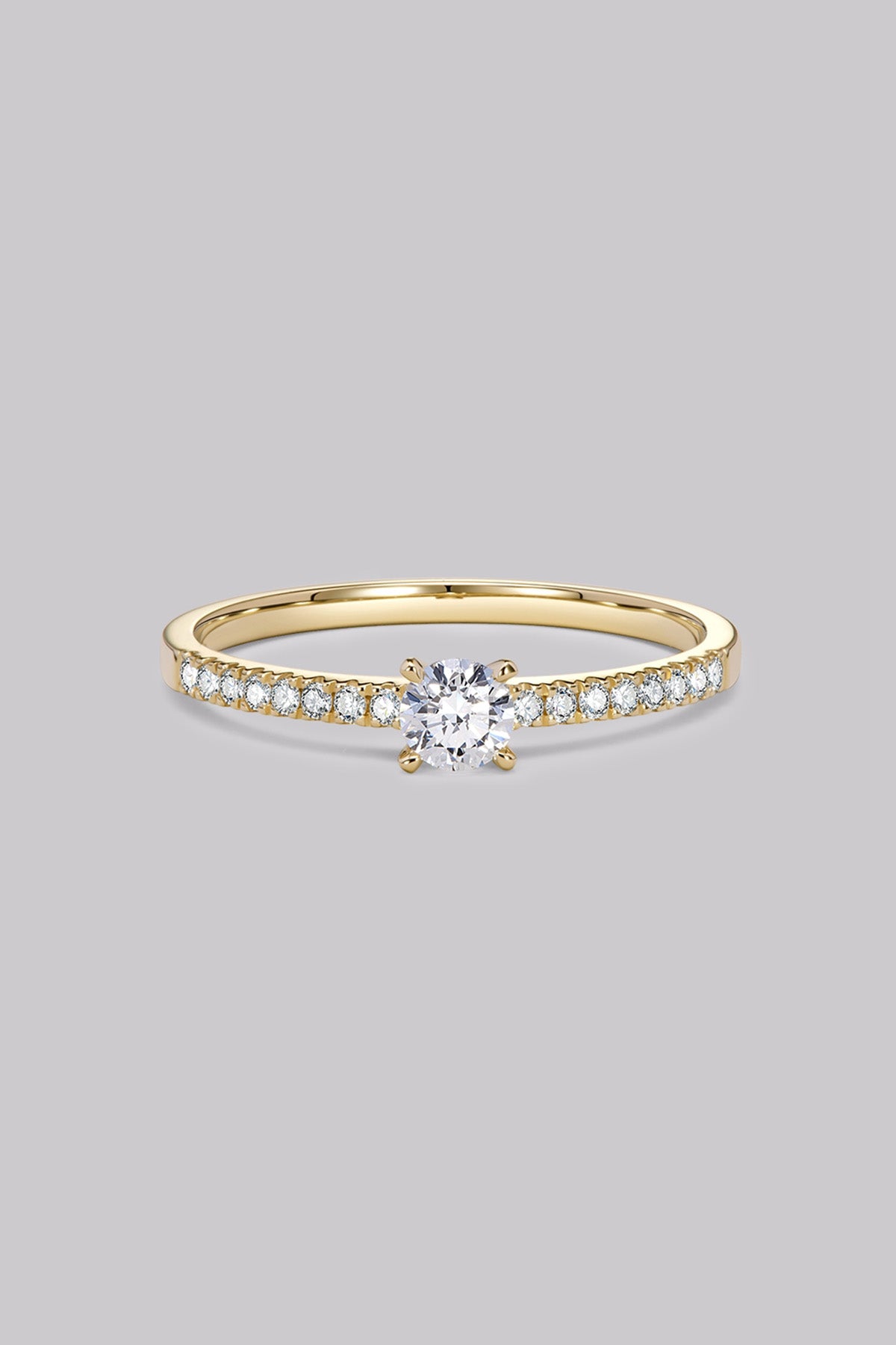 Pavé Round Diamond Ring (0.39ct) - APM Monaco UK