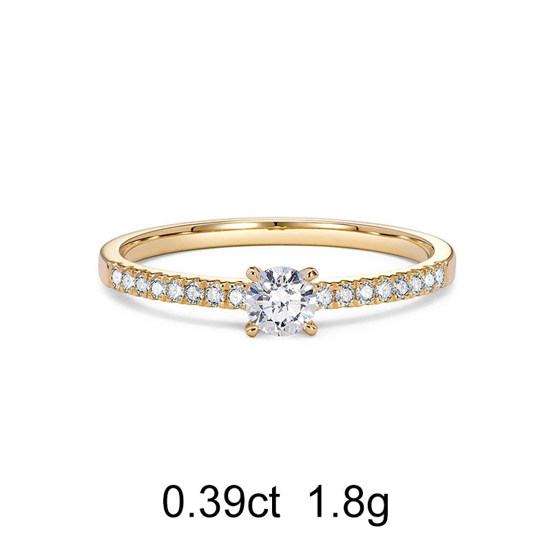 Pavé Round Diamond Ring (0.39ct) - APM Monaco UK