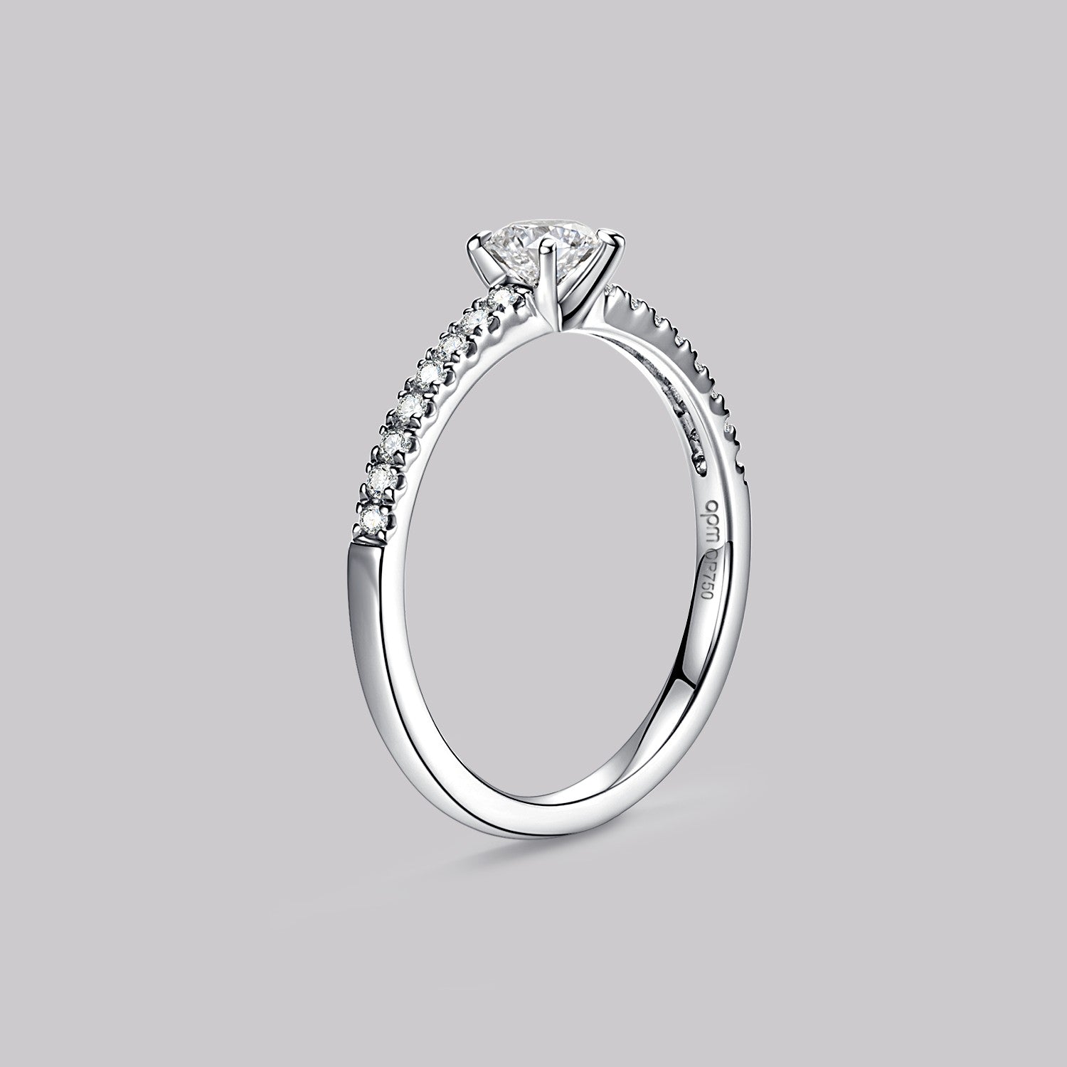 Pavé Round Diamond Ring (0.39ct) - APM Monaco UK