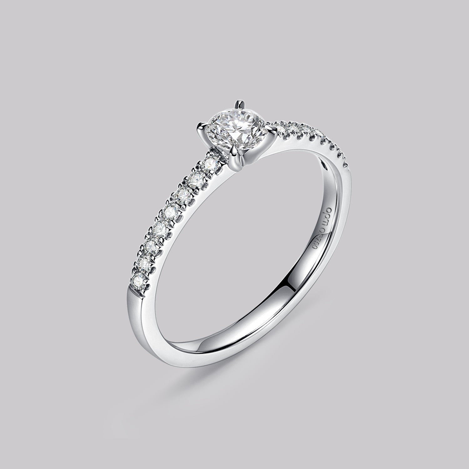 Pavé Round Diamond Ring (0.39ct) - APM Monaco UK