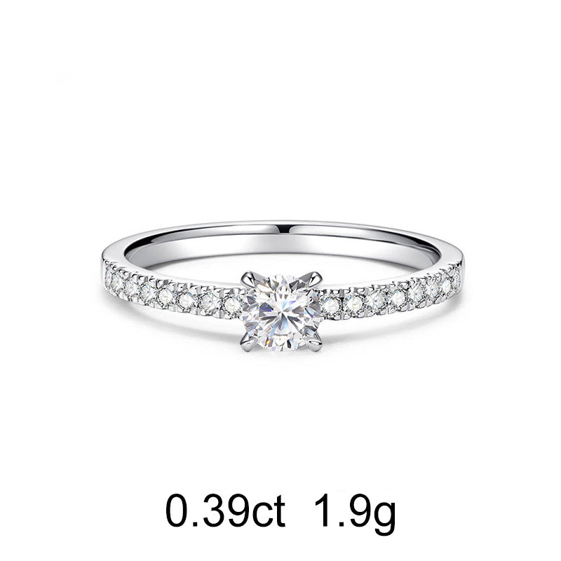 Pavé Round Diamond Ring (0.39ct) - APM Monaco UK