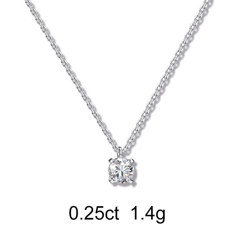 Solitaire Round Diamond Necklace (0.25ct) - APM Monaco UK