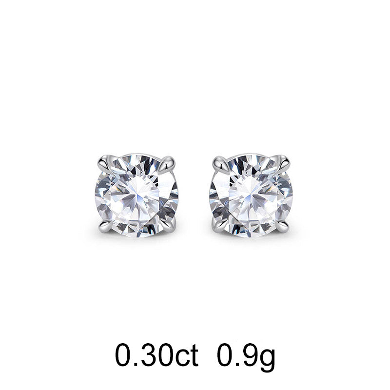 Round Diamond Stud Earrings (0.30ct) - APM Monaco UK