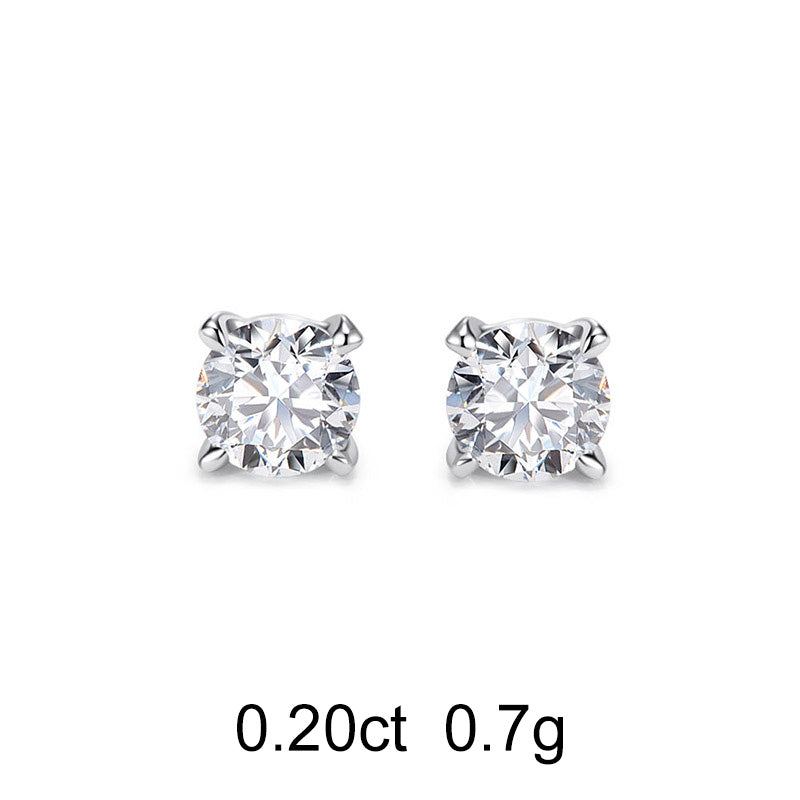 Round Diamond Stud Earrings (0.20ct) - APM Monaco UK