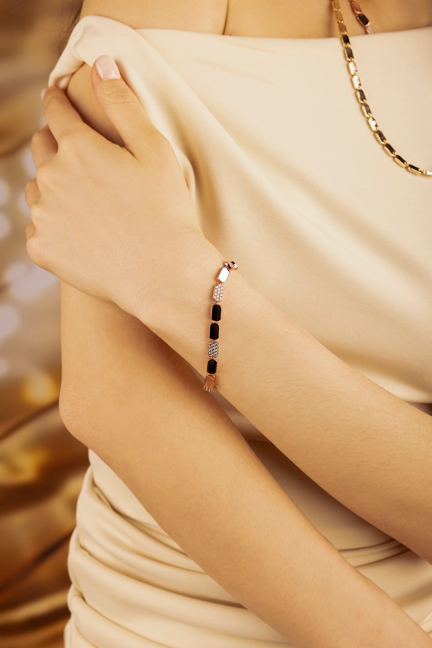 APM Monaco Dainty Rose Gold Bracelet