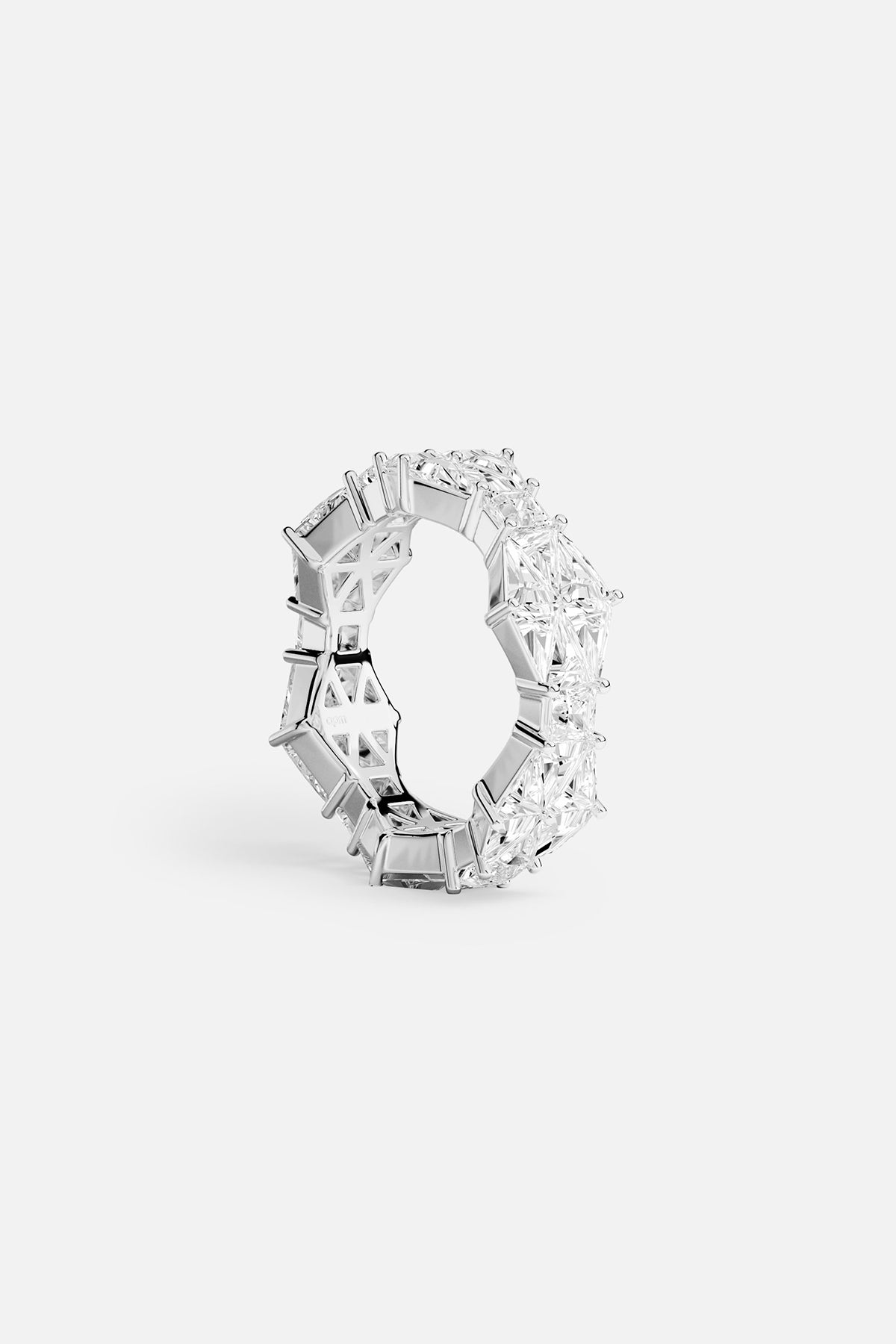 Zirconia ring with a white background