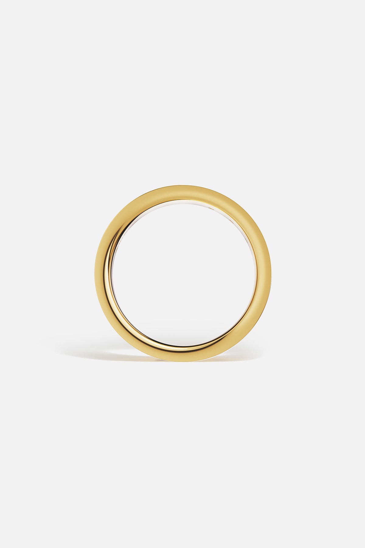 Gold ring on a white background