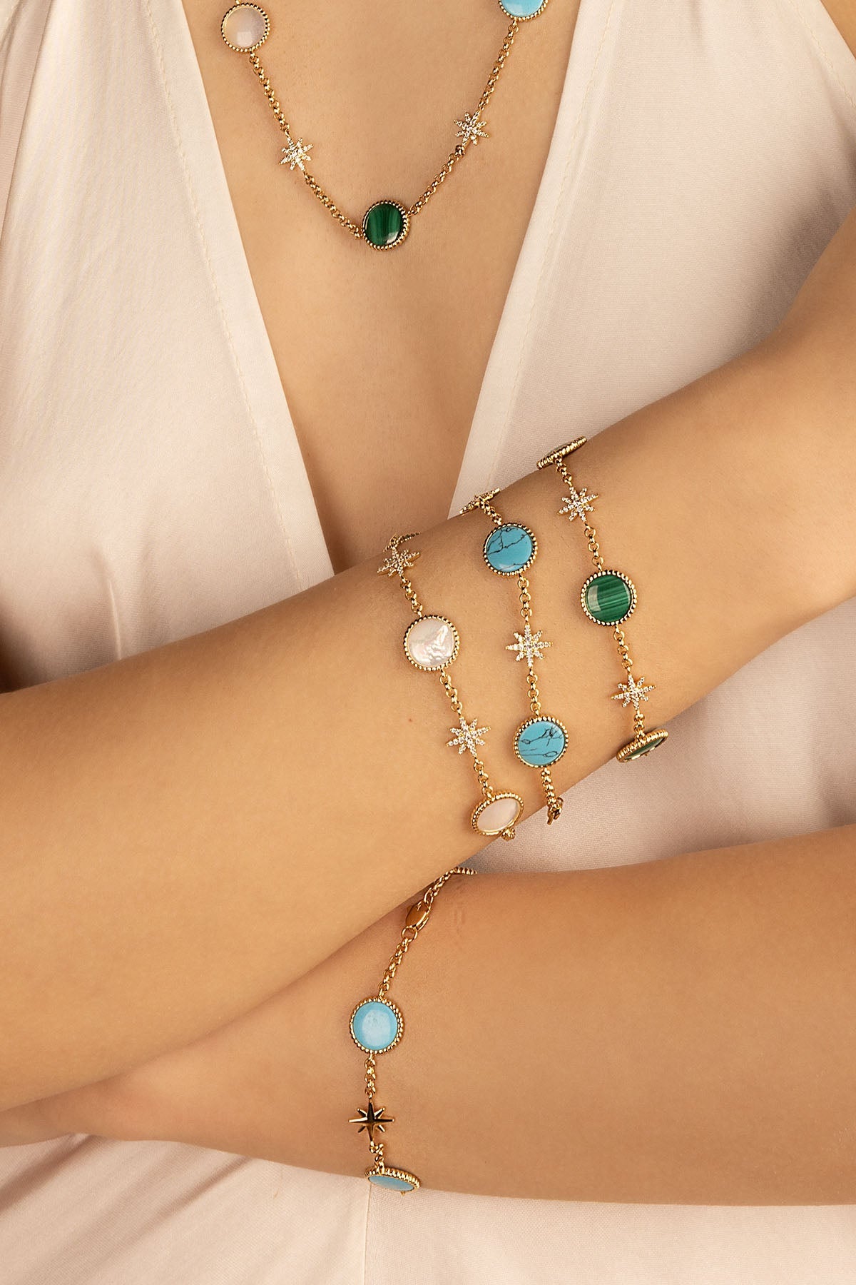 APM Monaco Lagoon Météorites Bracelet in Yellow Gold