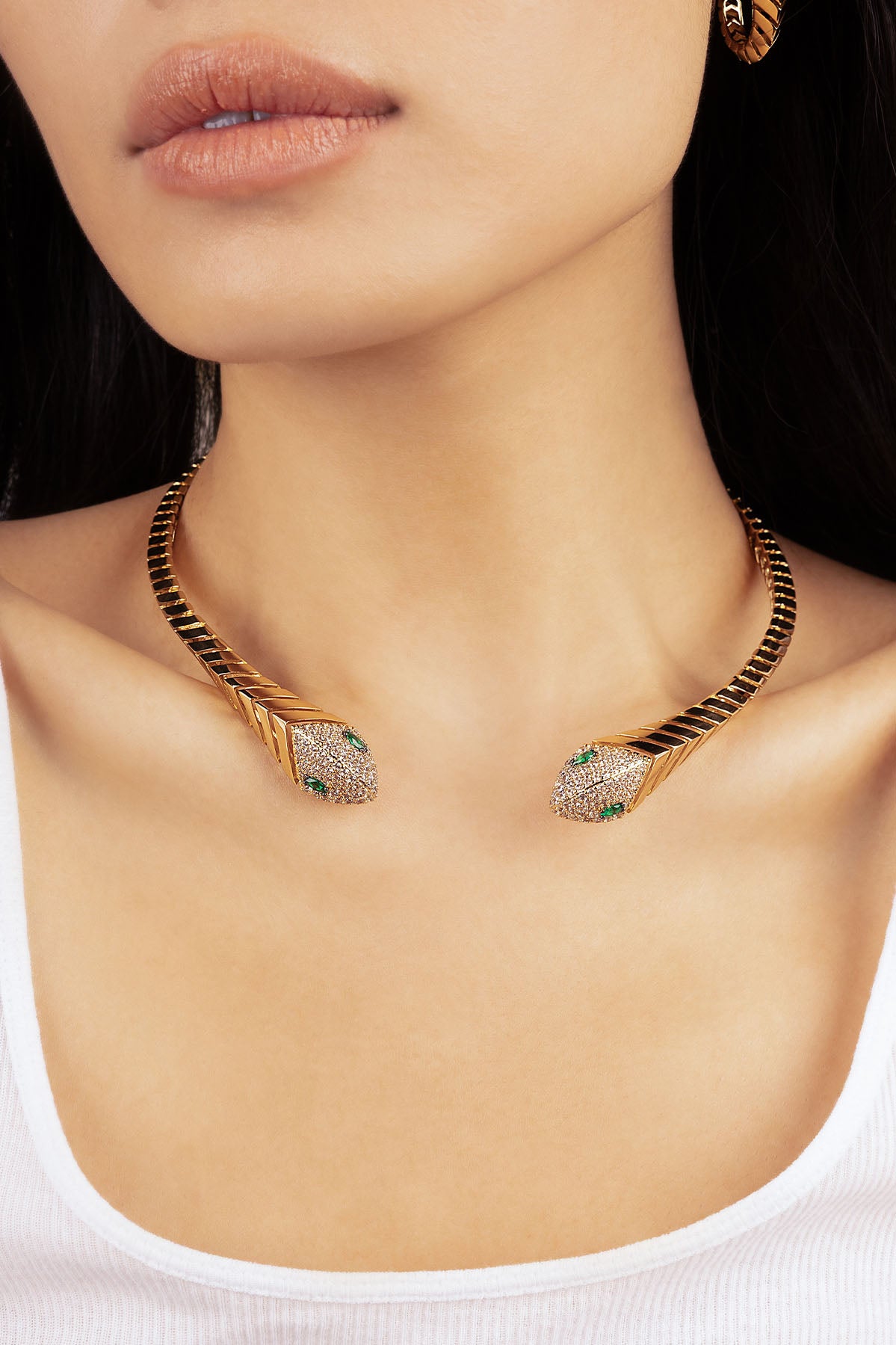 APM Monaco Kaa Wrap Around Choker in Yellow Gold