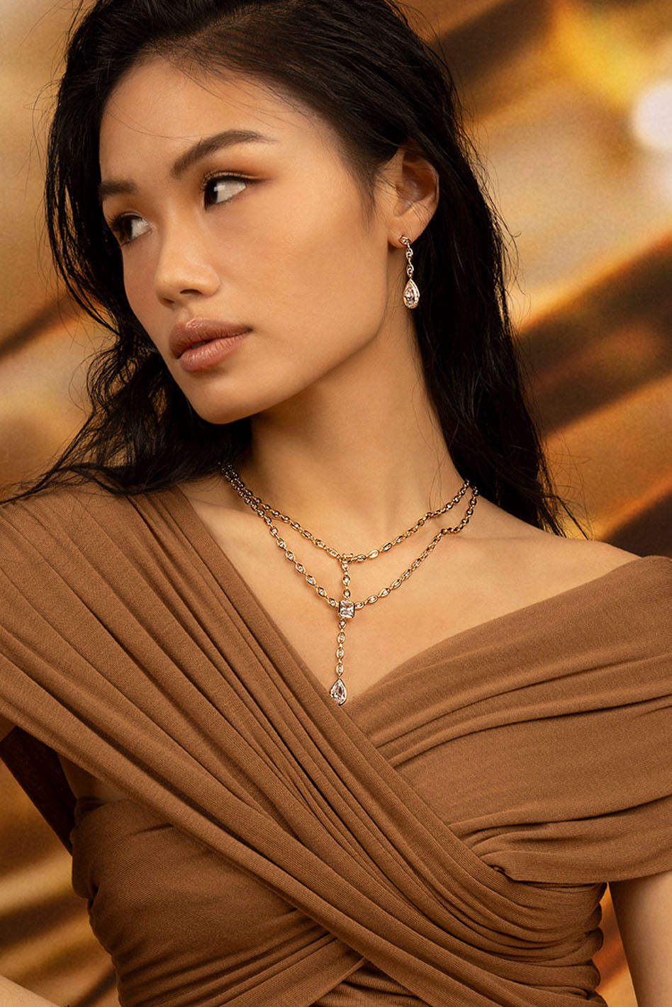 Y-Drop Éclat Adjustable Necklace - APM Monaco UK