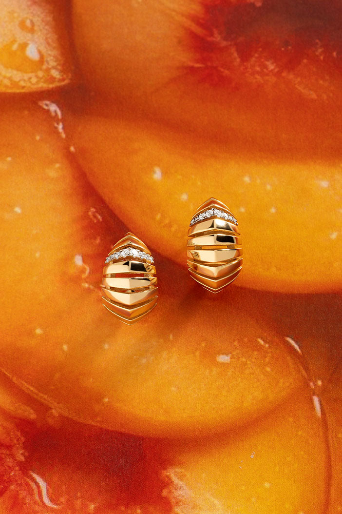 APM Monaco Rayon de Soleil Earrings in Yellow Gold