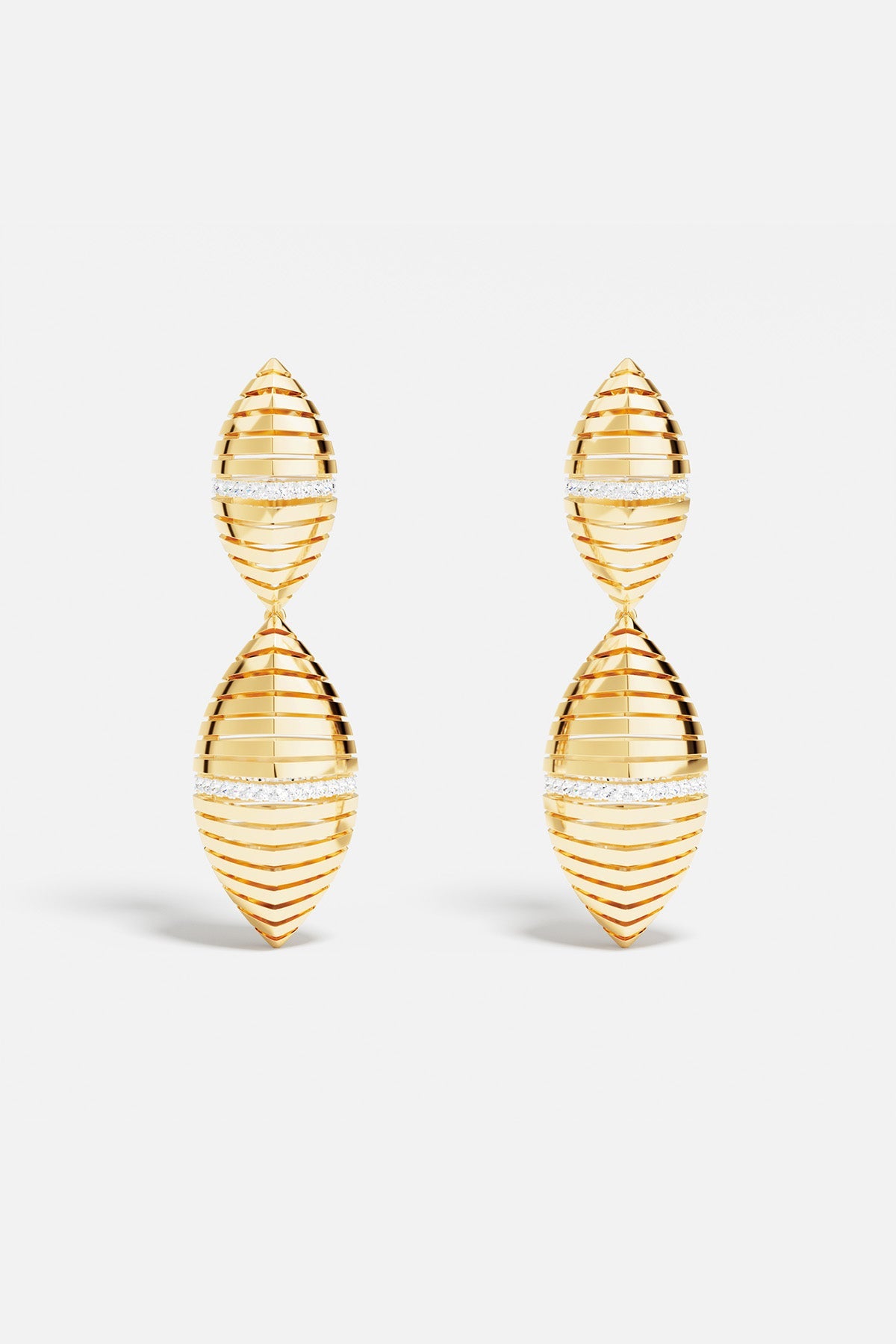 APM Monaco Statement Rayon de Soleil Earrings in Yellow Gold