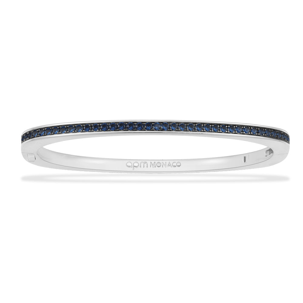 Dainty Blue Bangle Silver APM Monaco APM Monaco UK