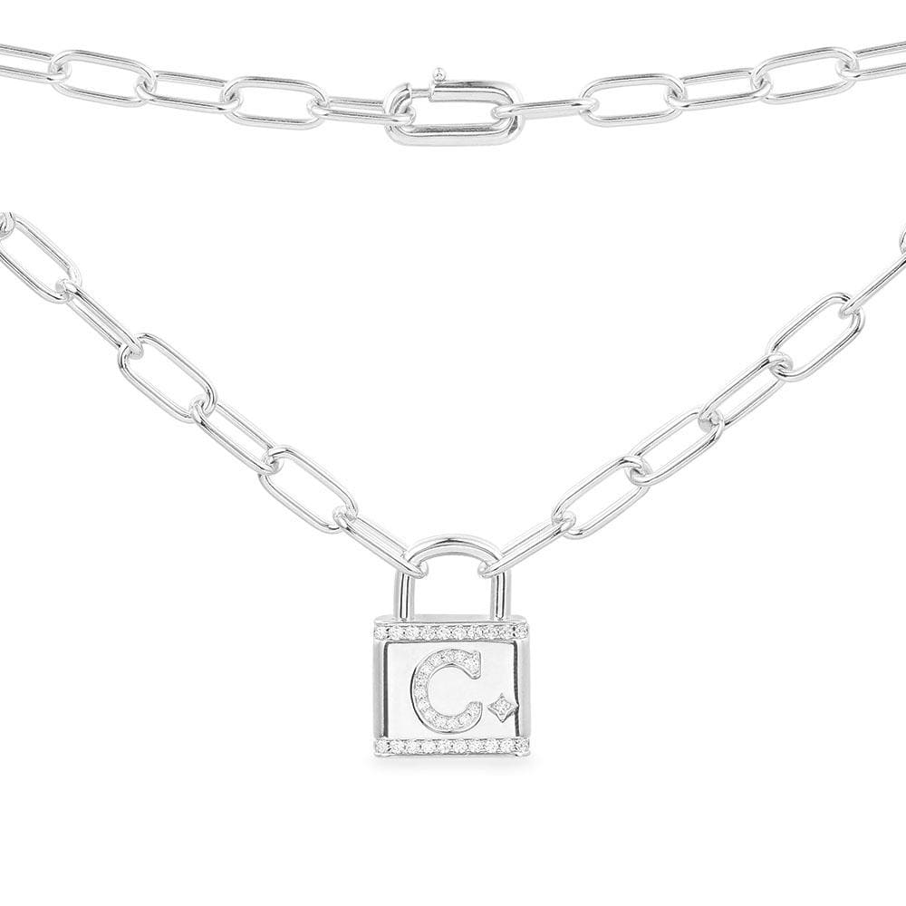 Alphabet Lock Necklace - APM Monaco UK
