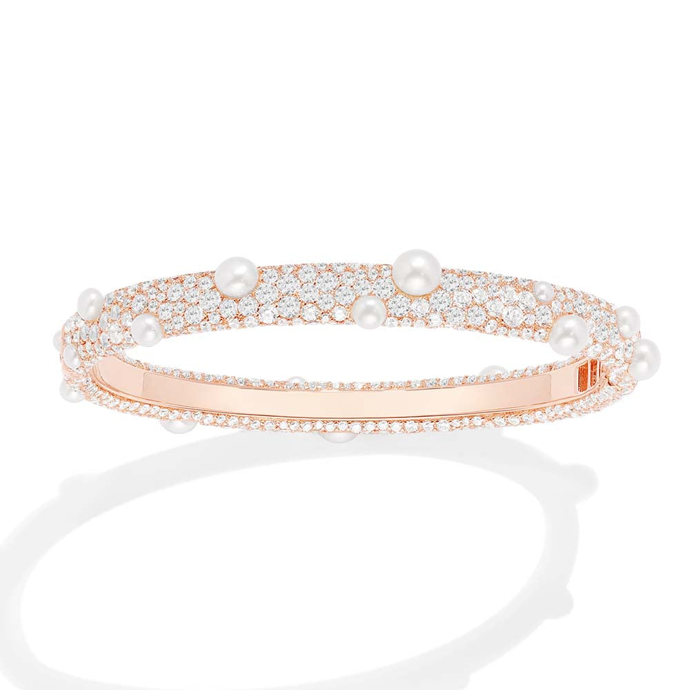 Pavé Bangle With Pearls Apm Monaco