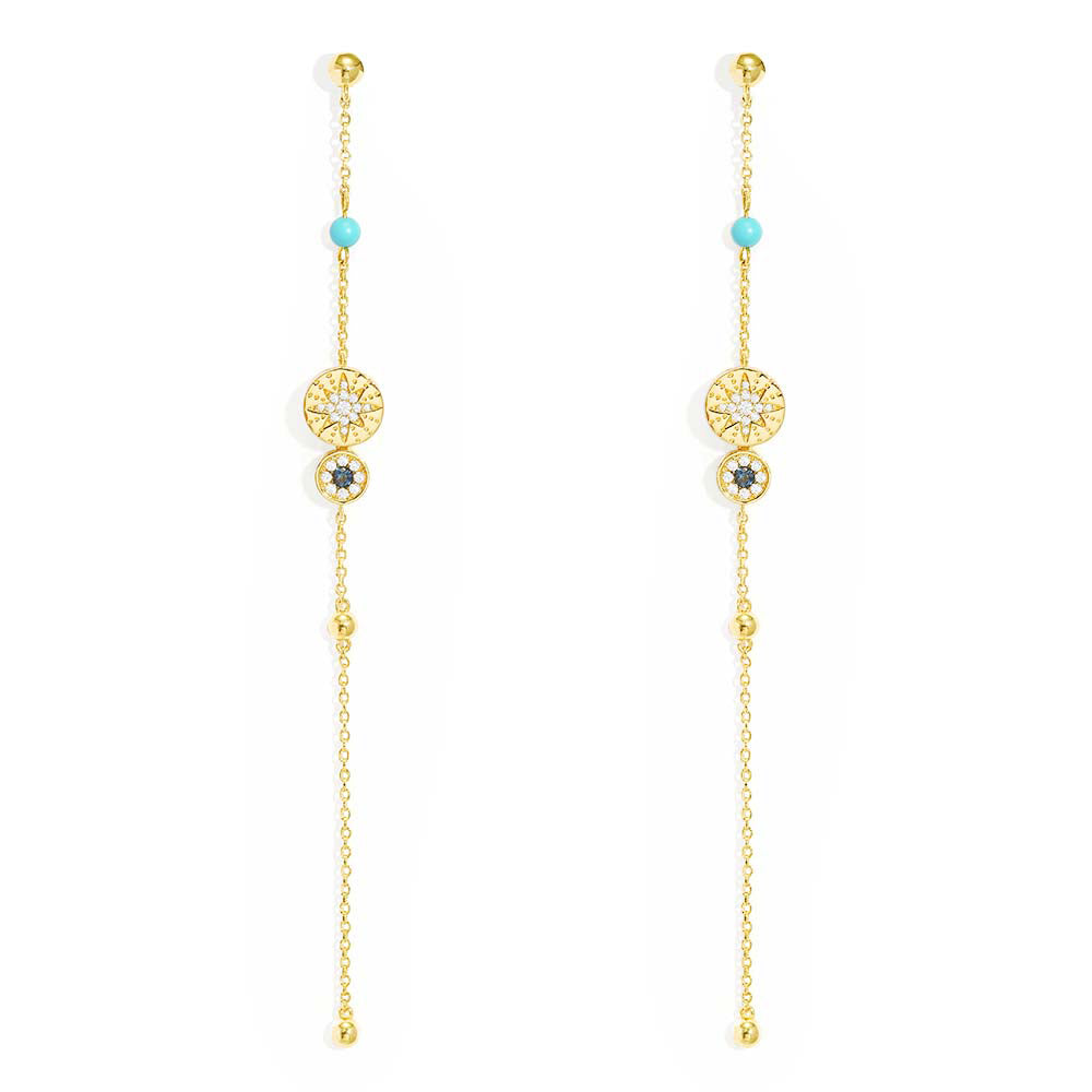 M t orites Lucky Eye Chain Earrings APM Monaco APM Monaco UK