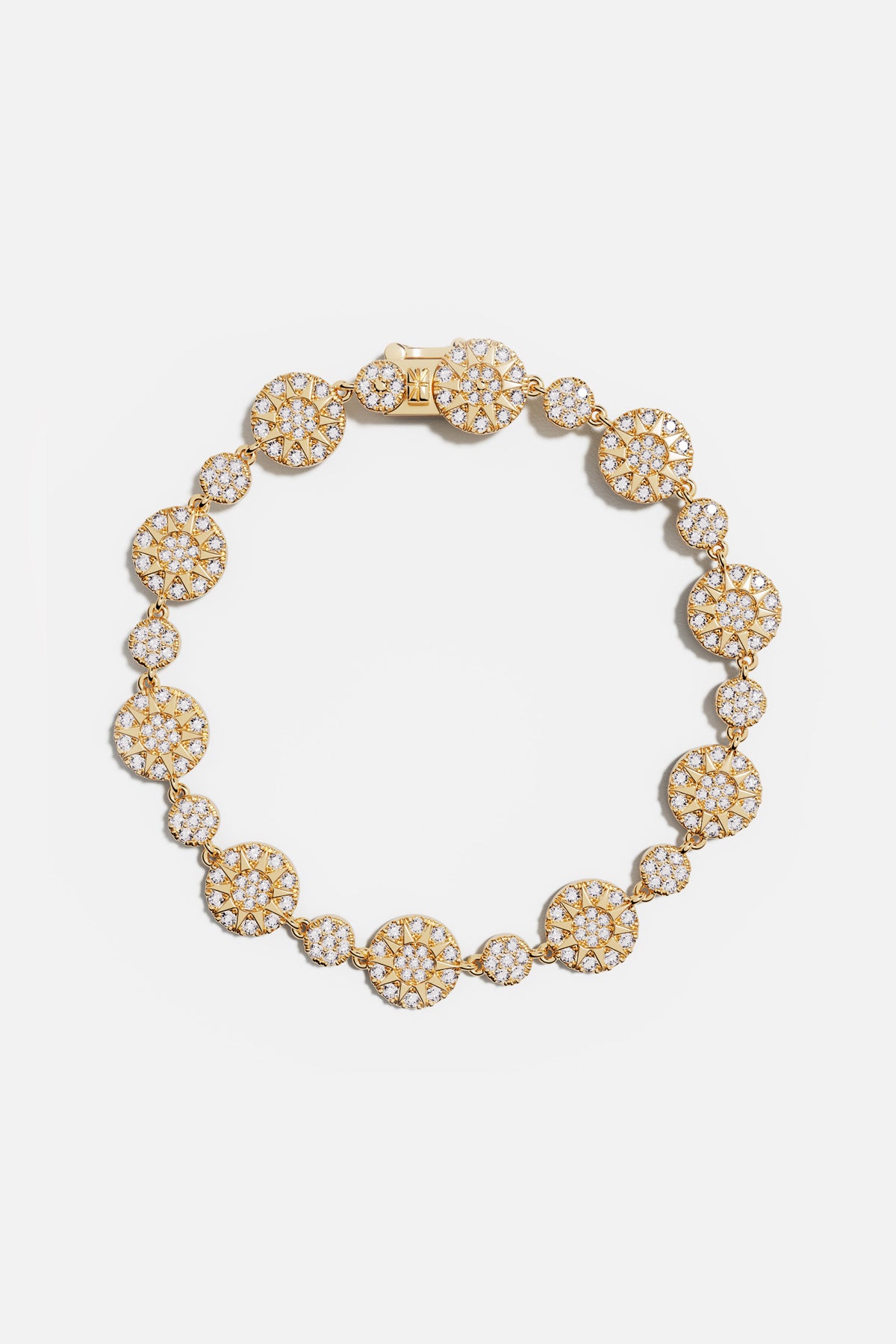 APM Bracelet in gold color, a radiant constellation of light around the wrist.
