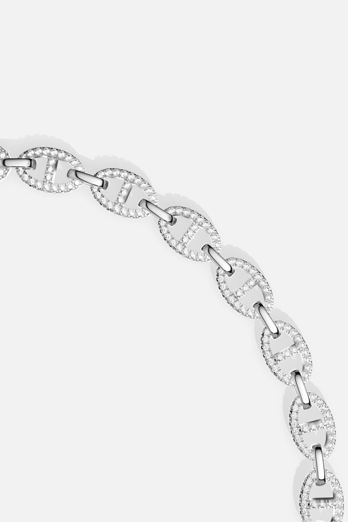 APM Bracelet Morse, sparkling links in rhodium finish, effortlessly bold and modern.