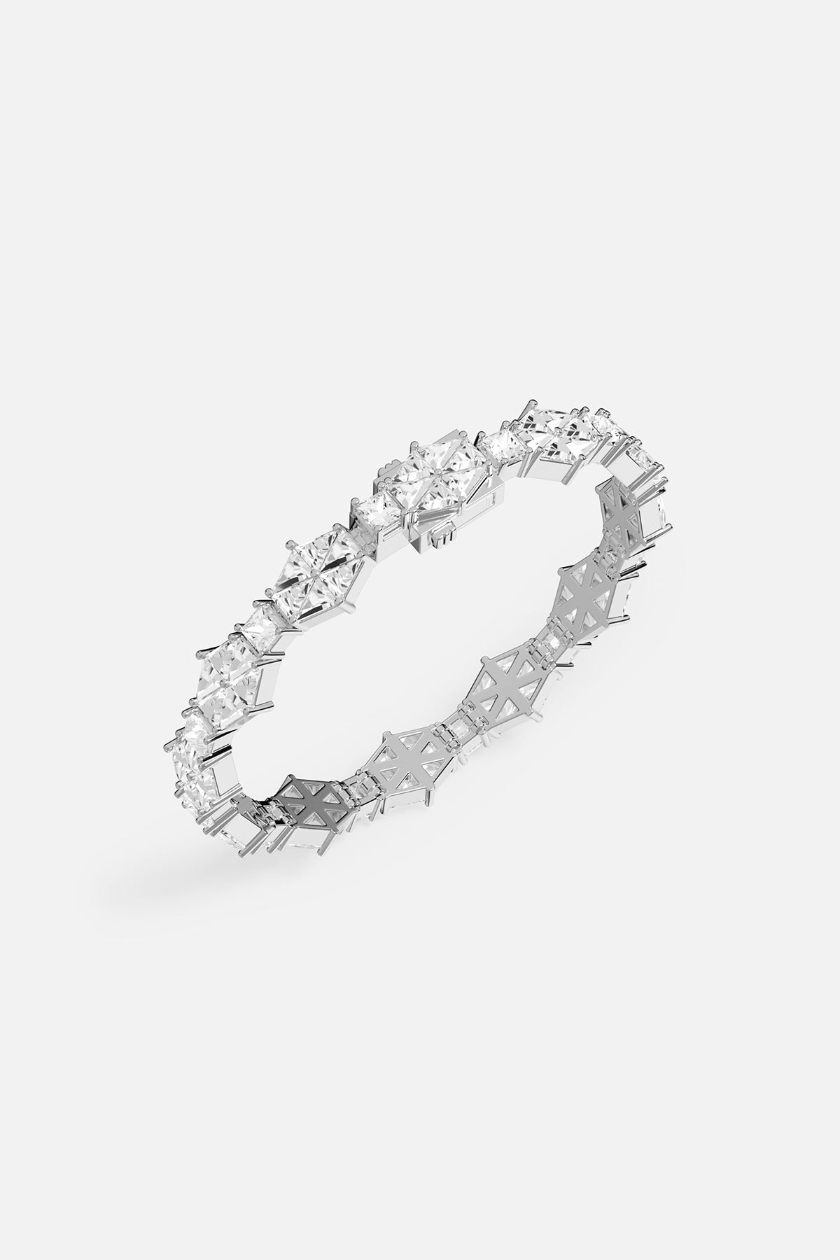 APM Ring, a luminous eternity of clarity in rhodium finish.