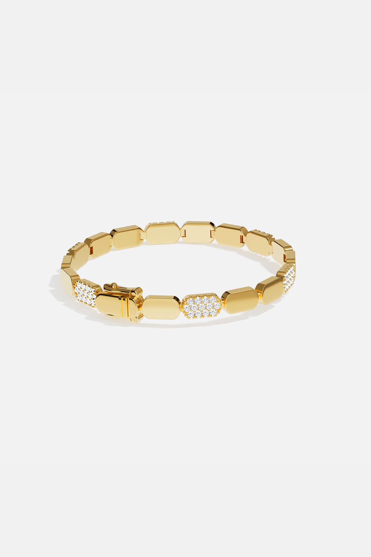 APM Bracelet in golden hue, a modern rhythm of shine and sparkle.